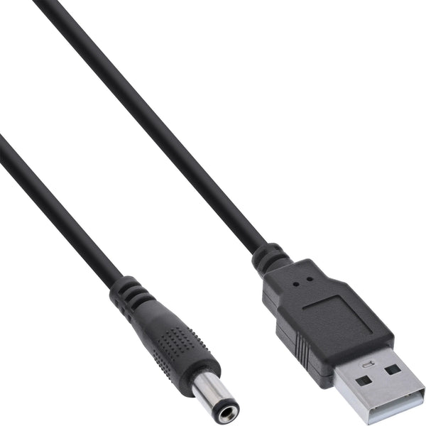USB-A - DC plug kabel | 5,5 x 2,1mm | max. 5V/1,5A (7,5W) |  1 meter - Copy